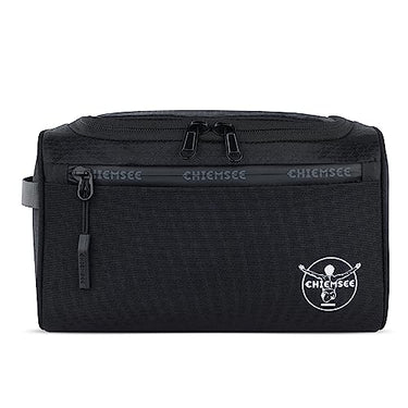 Chiemsee Jumper Feel Kulturbeutel zum Reisen, Kulturtasche aus recyceltem PET in schwarz im Sale